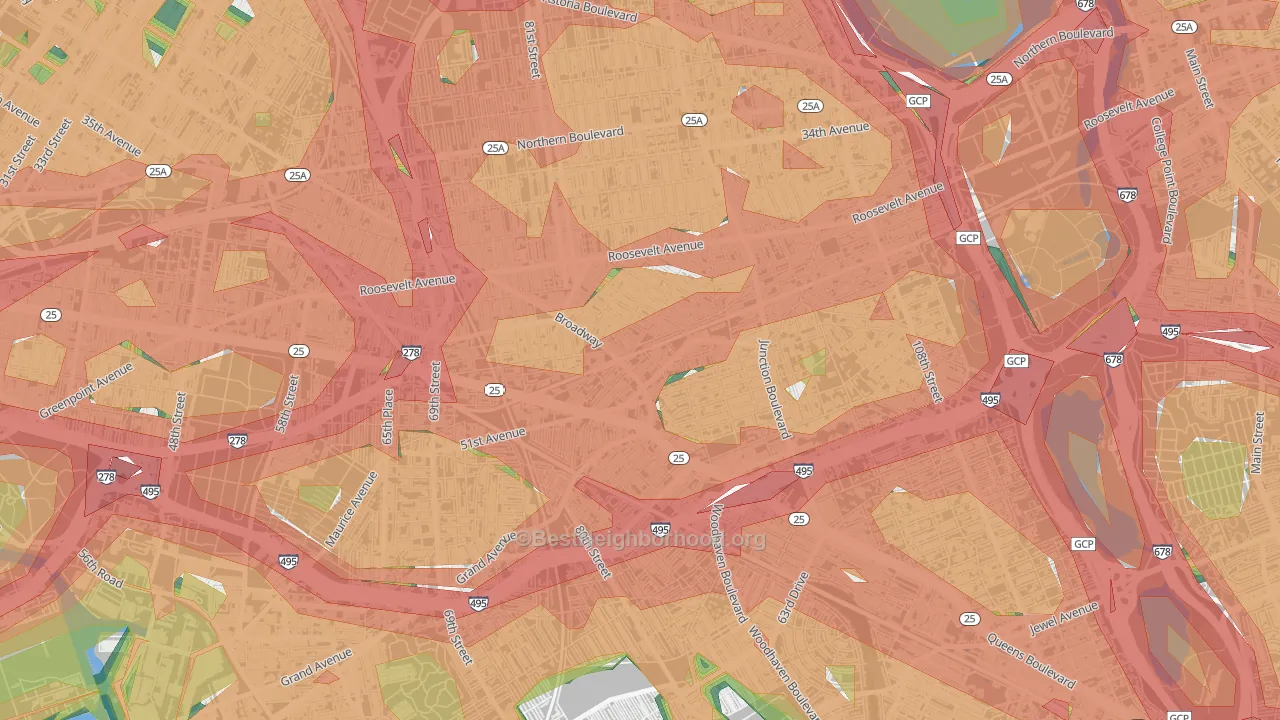 11373, NY Map of Noise Levels in 11373