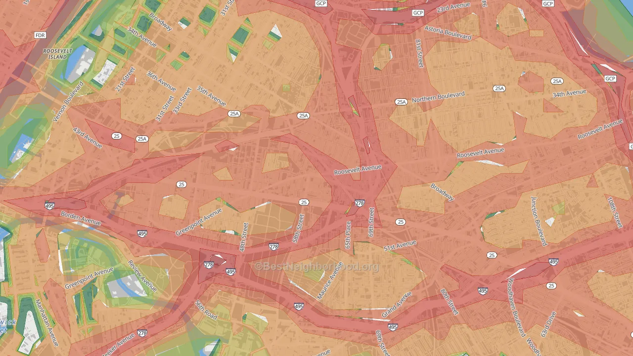 11377, NY Map of Noise Levels in 11377