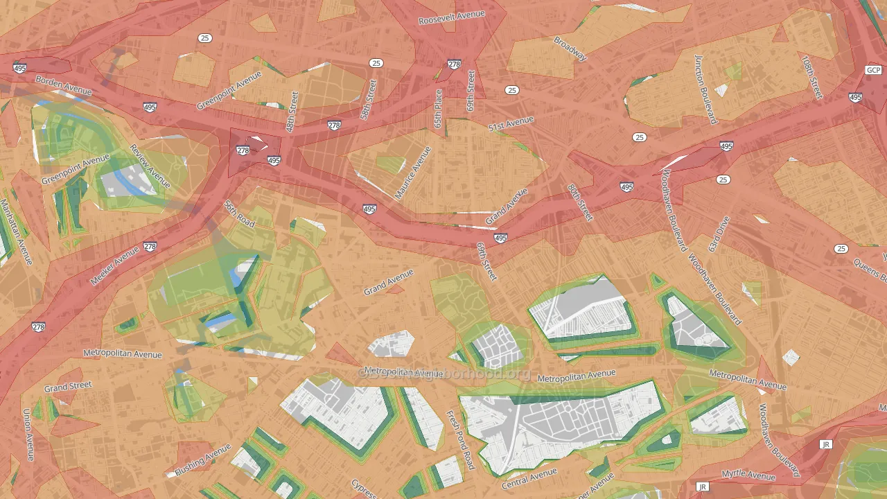 11378, NY Map of Noise Levels in 11378