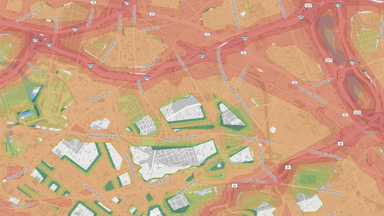 11379, NY Map of Noise Levels in 11379