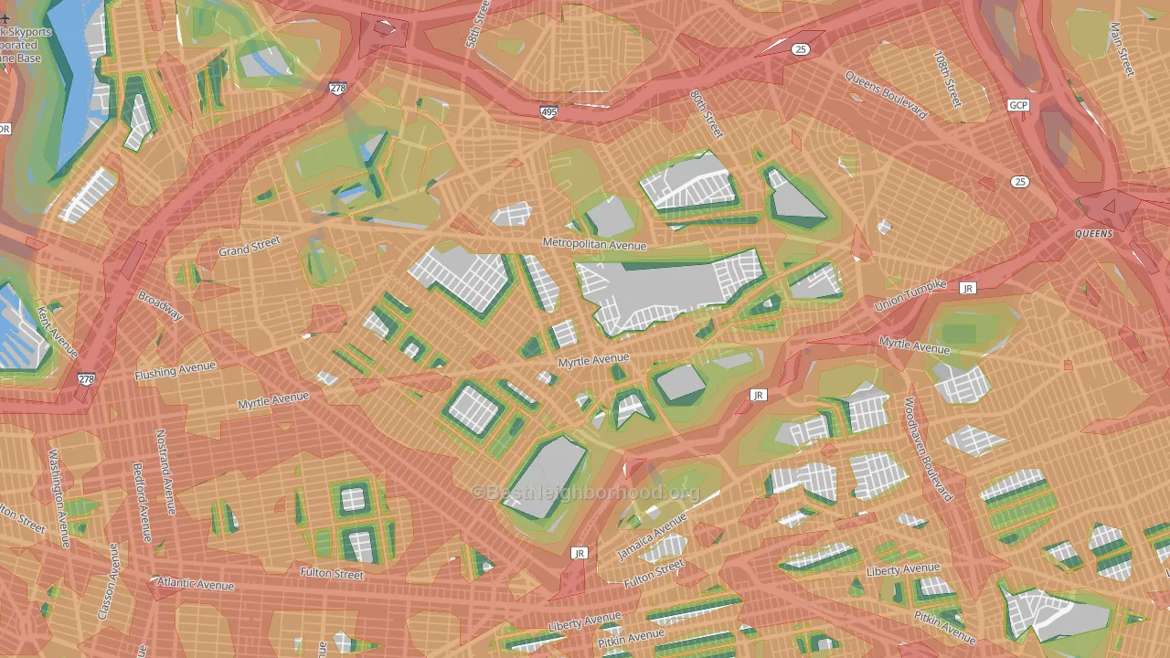 11385, NY Map of Noise Levels in 11385