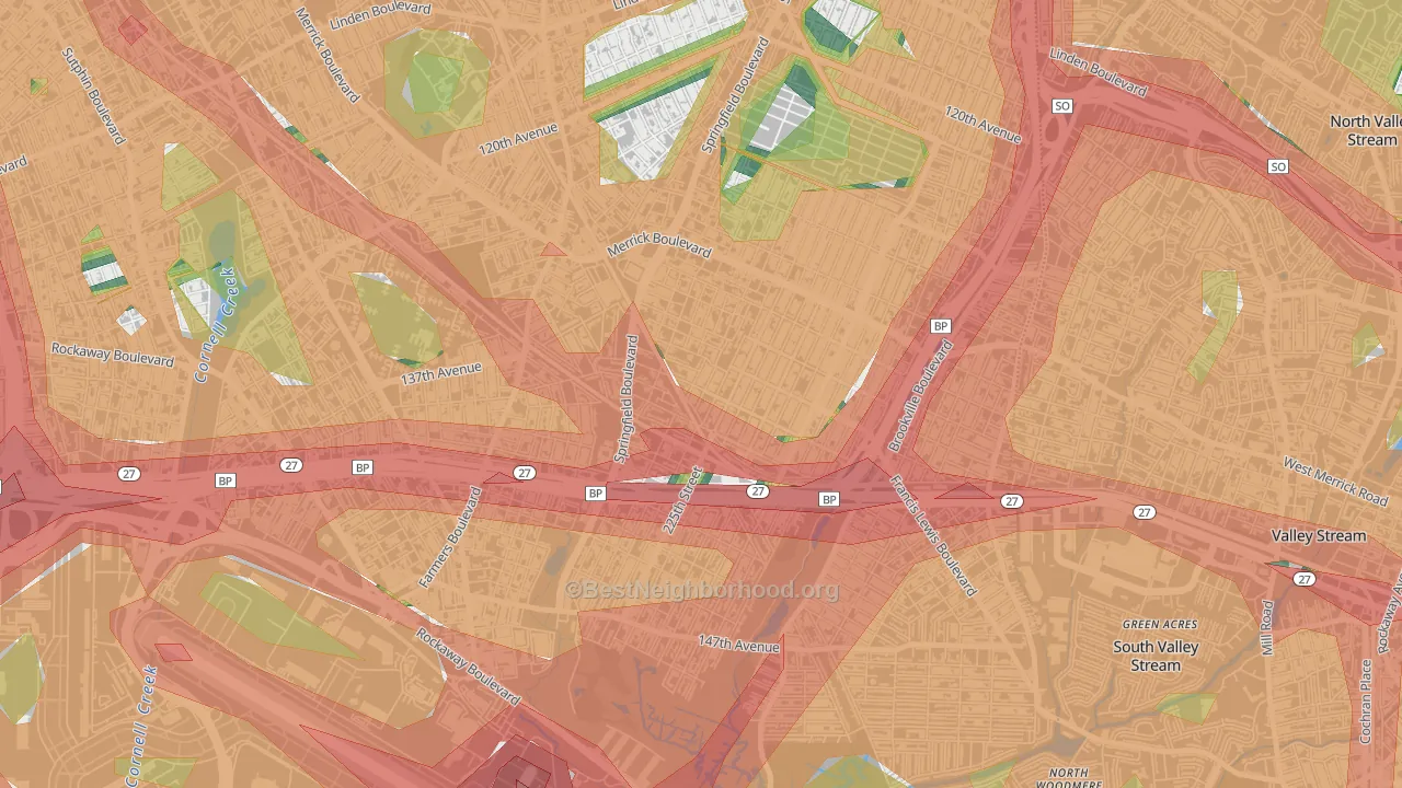 11413, NY Map of Noise Levels in 11413