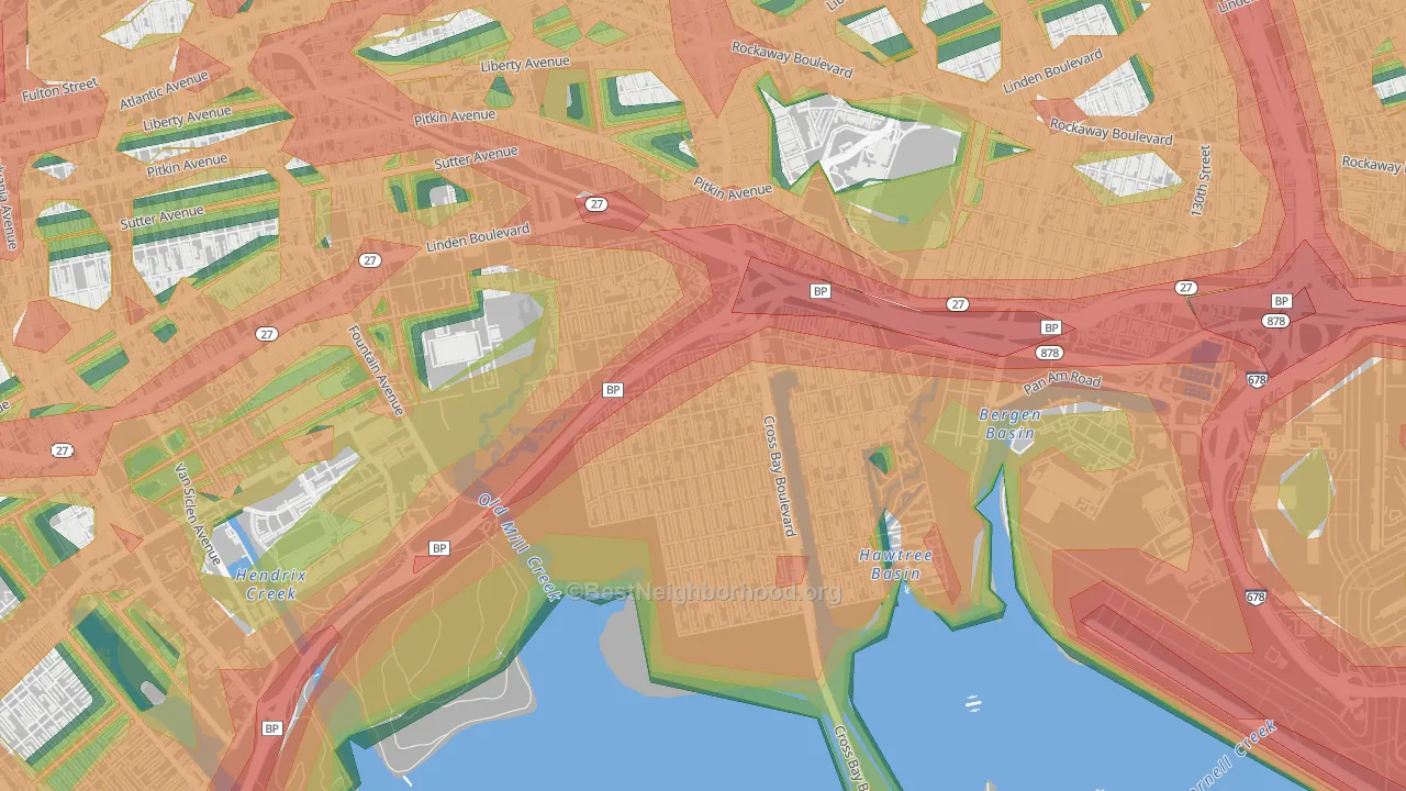 11414, NY Map of Noise Levels in 11414