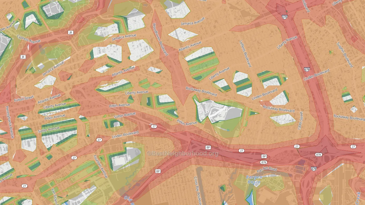 11417, NY Map of Noise Levels in 11417