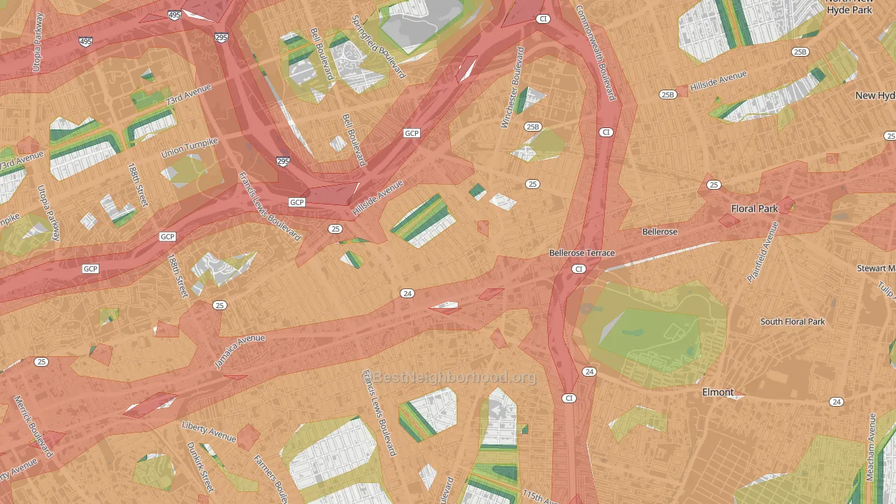 11428, NY Map of Noise Levels in 11428
