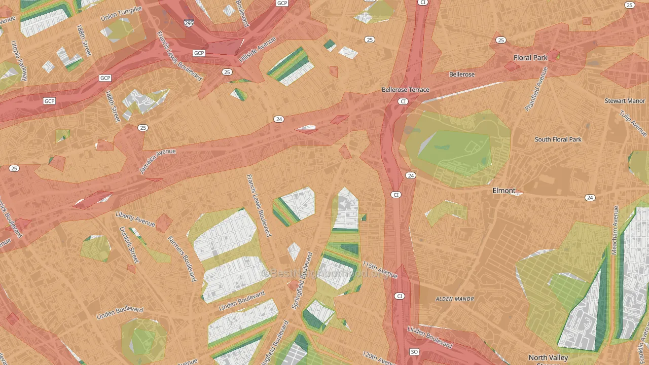 11429, NY Map of Noise Levels in 11429