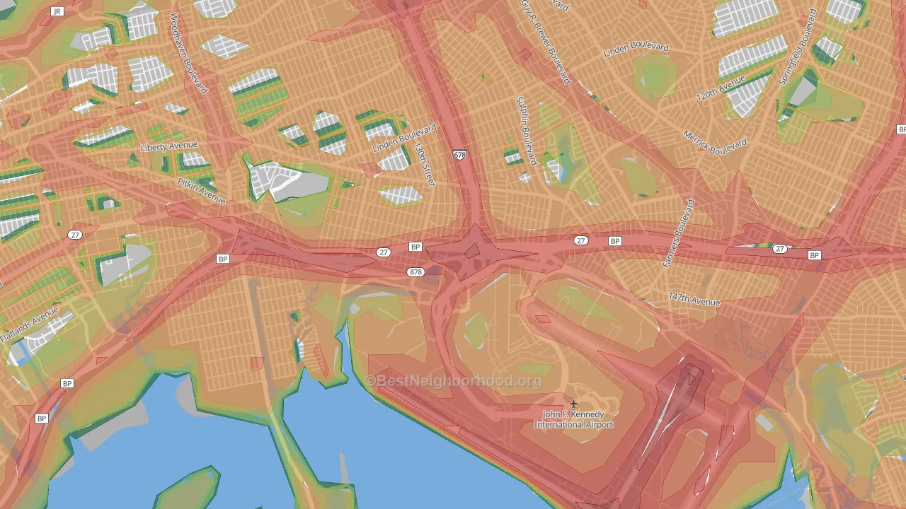 11430, NY Map of Noise Levels in 11430