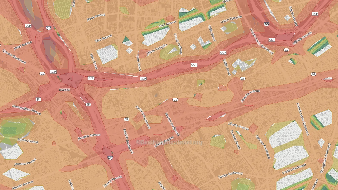 11432, NY Map of Noise Levels in 11432
