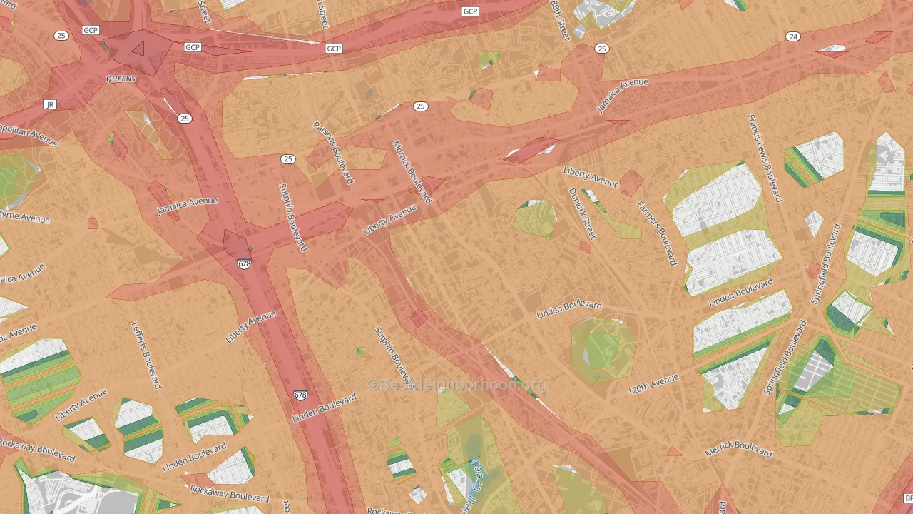 11433, NY Map of Noise Levels in 11433