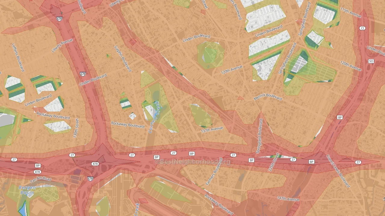 11434, NY Map of Noise Levels in 11434