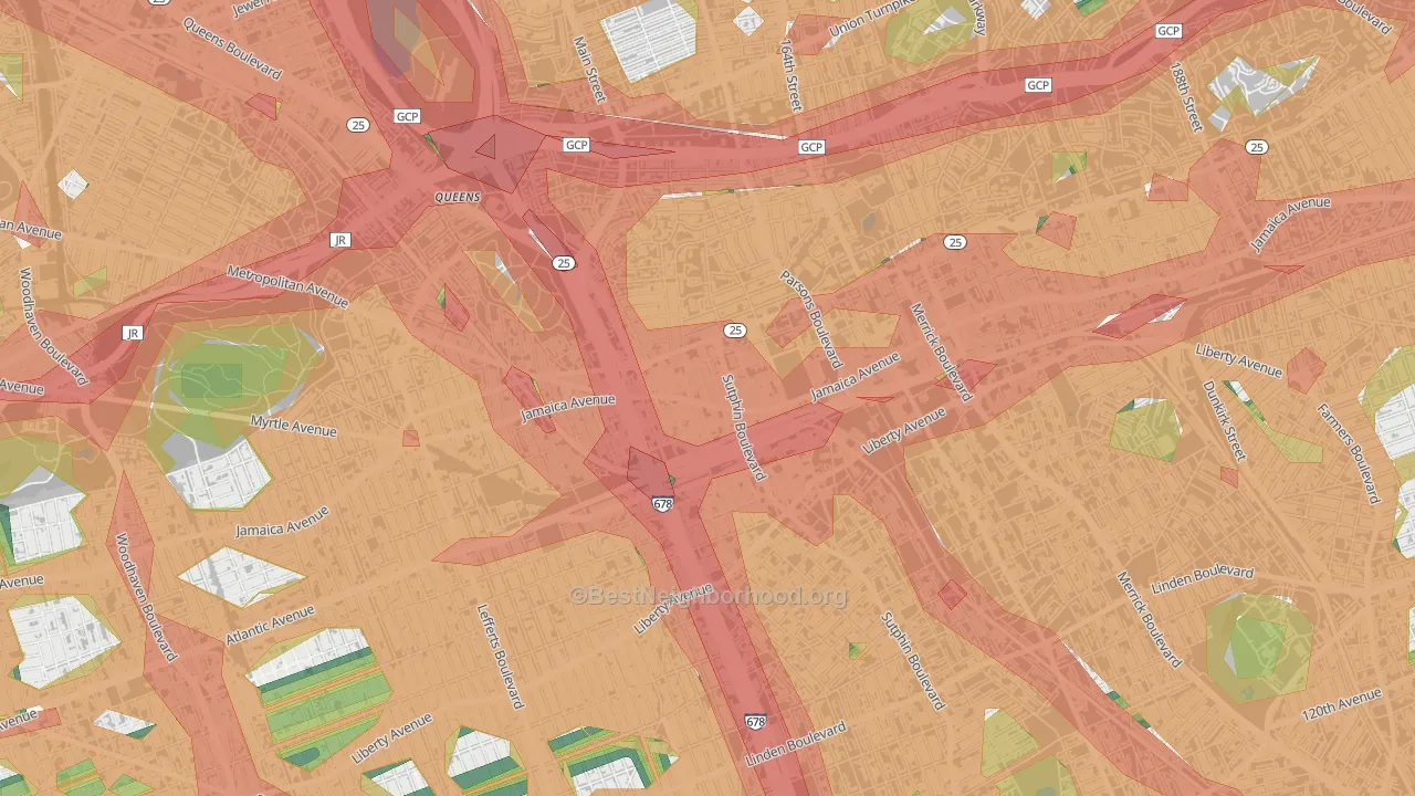 11435, NY Map of Noise Levels in 11435