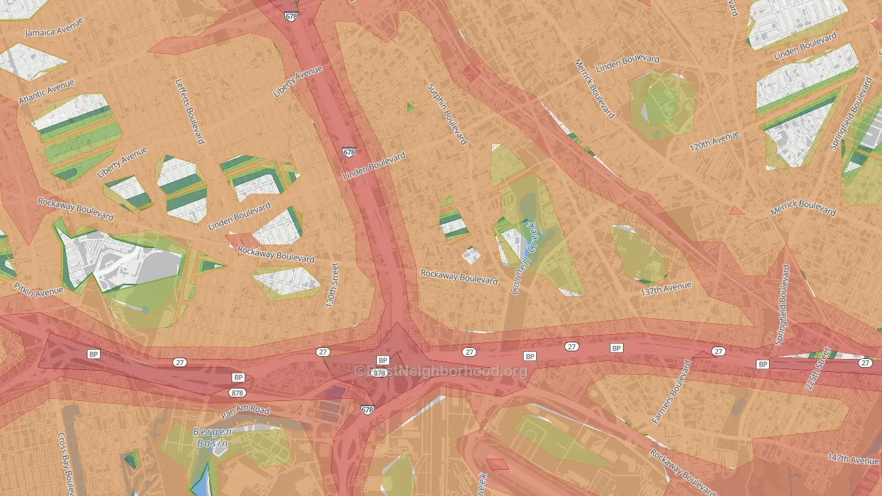 11436, NY Map of Noise Levels in 11436