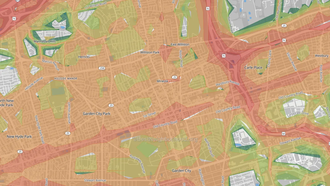 11501, NY Map of Noise Levels in 11501