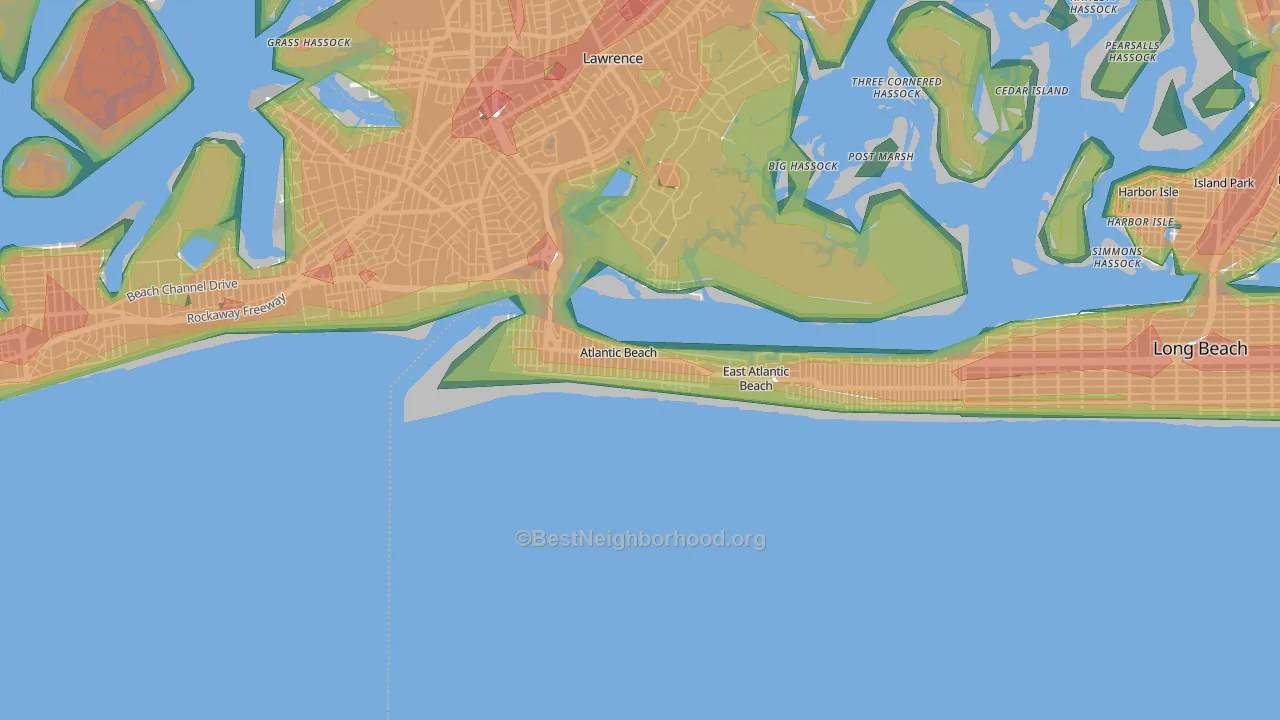 11509, NY Map of Noise Levels in 11509
