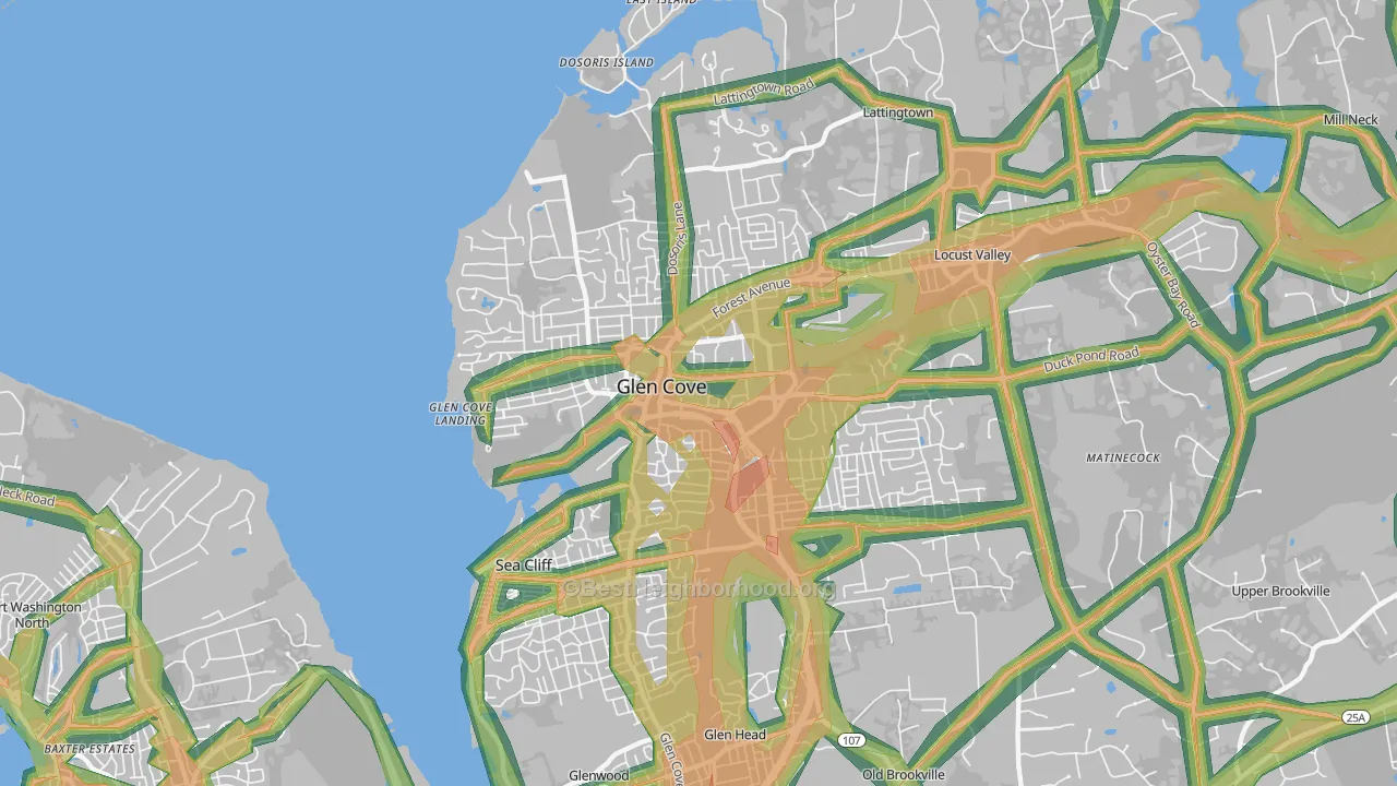11542, NY Map of Noise Levels in 11542
