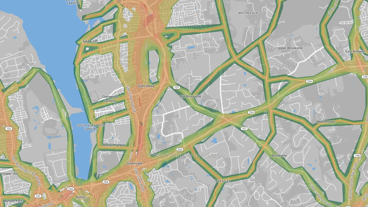 11545, NY Map of Noise Levels in 11545