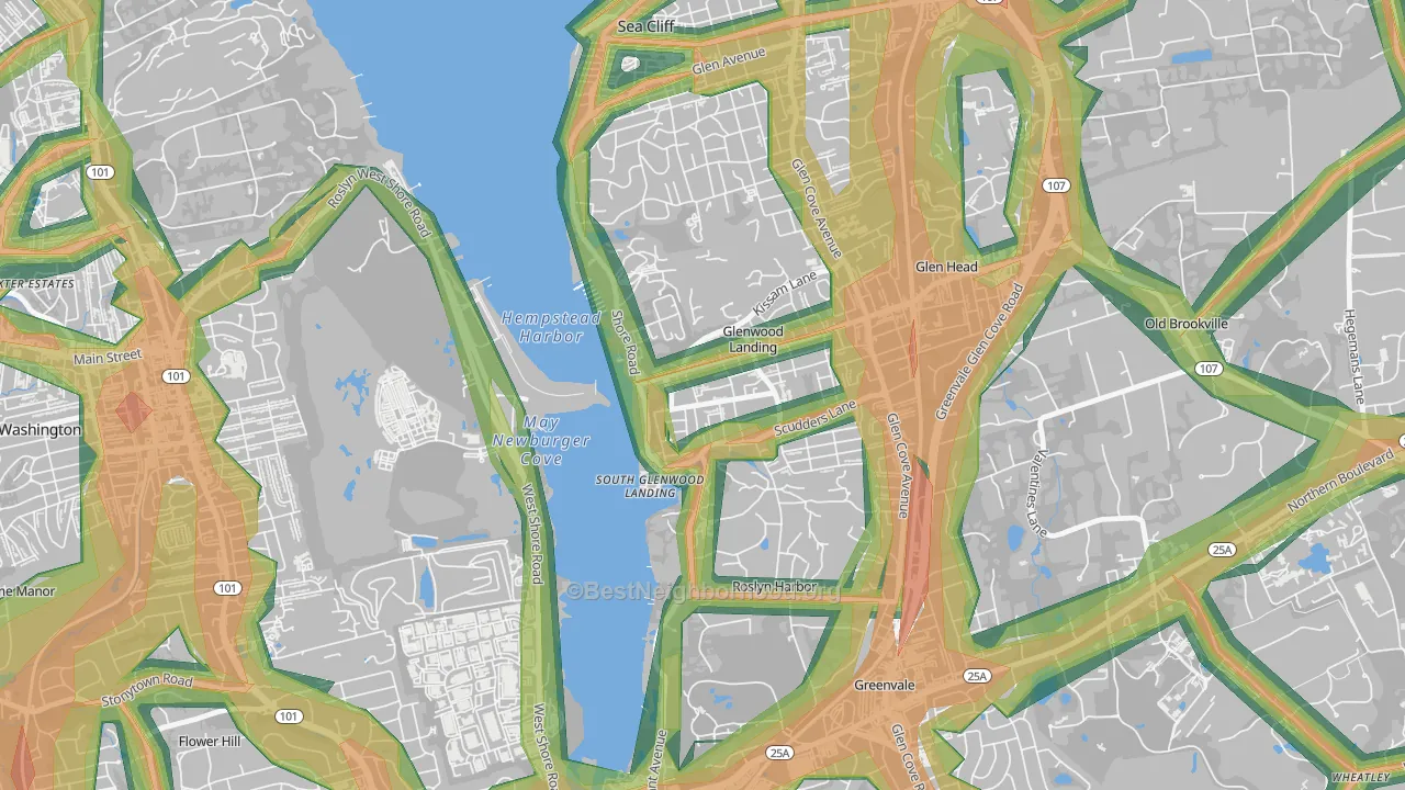 11547, NY Map of Noise Levels in 11547