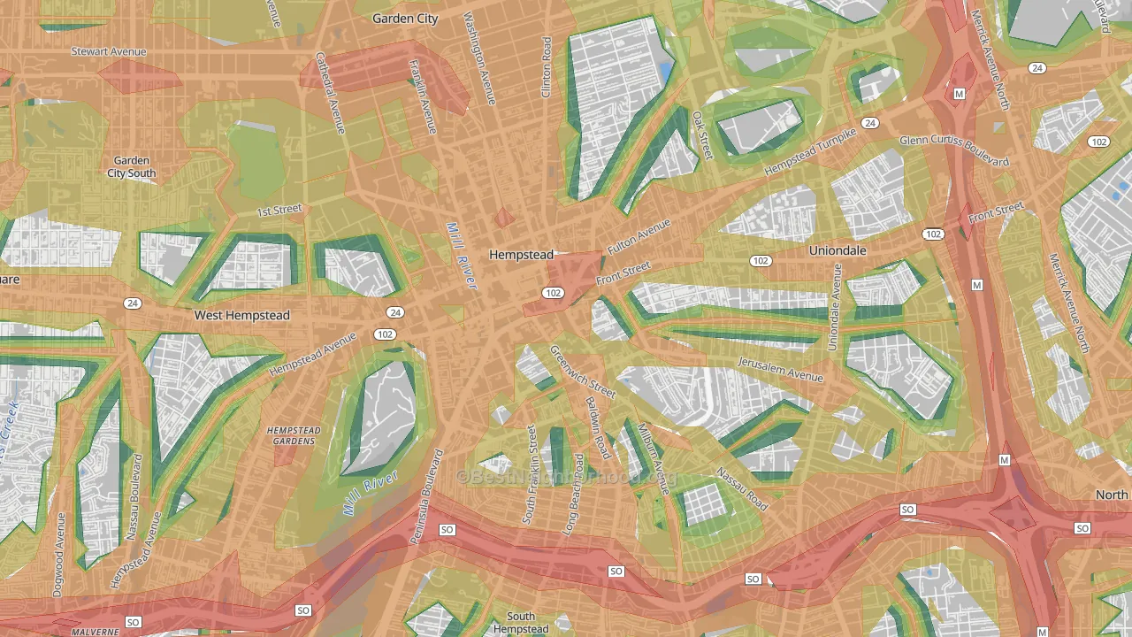 11550, NY Map of Noise Levels in 11550