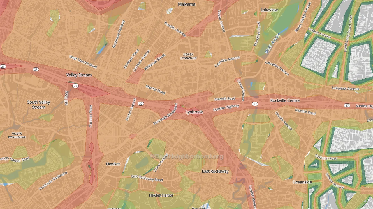 11563, NY Map of Noise Levels in 11563
