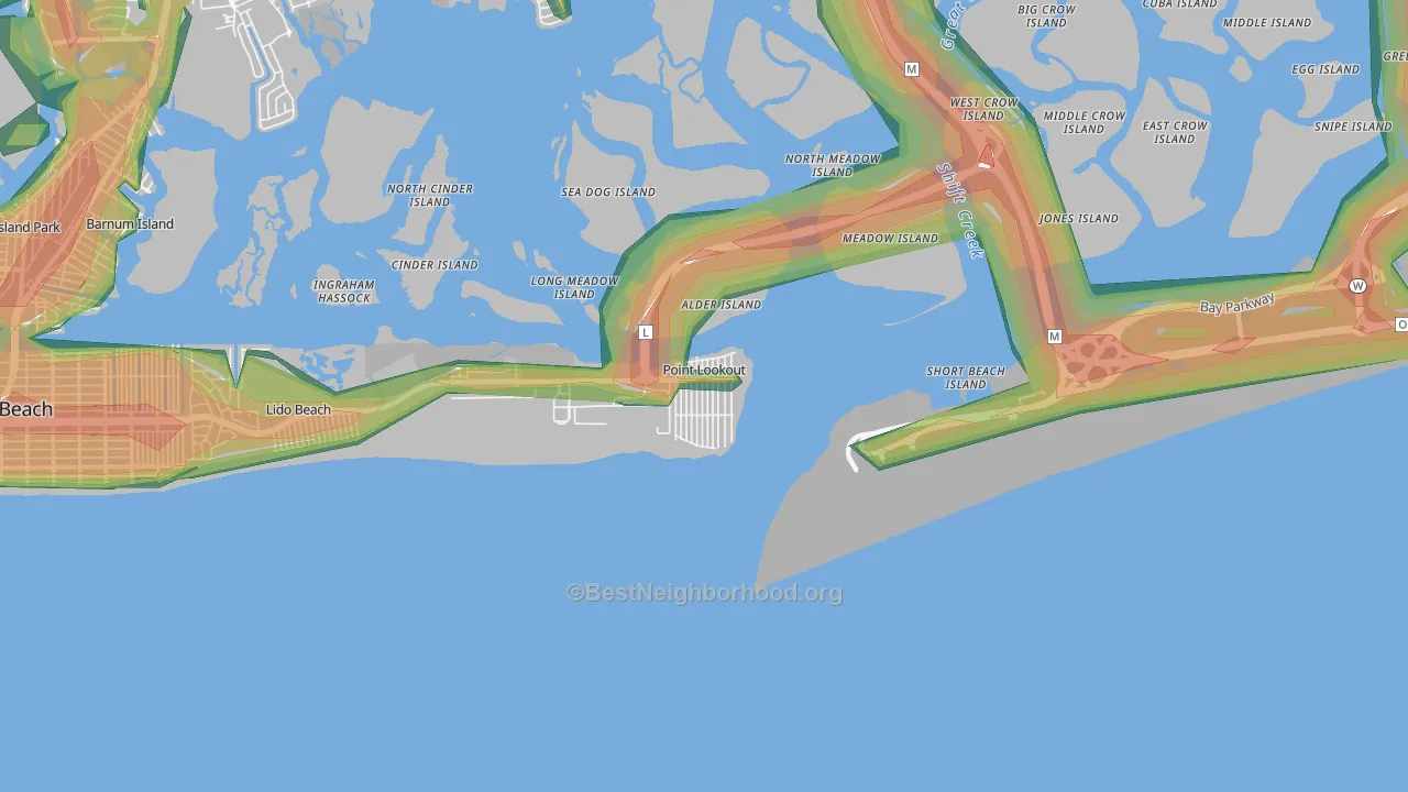 11569, NY Map of Noise Levels in 11569