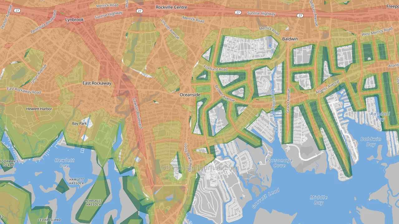 11572, NY Map of Noise Levels in 11572