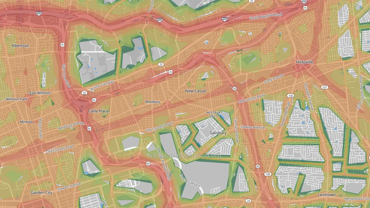 11590, NY Map of Noise Levels in 11590
