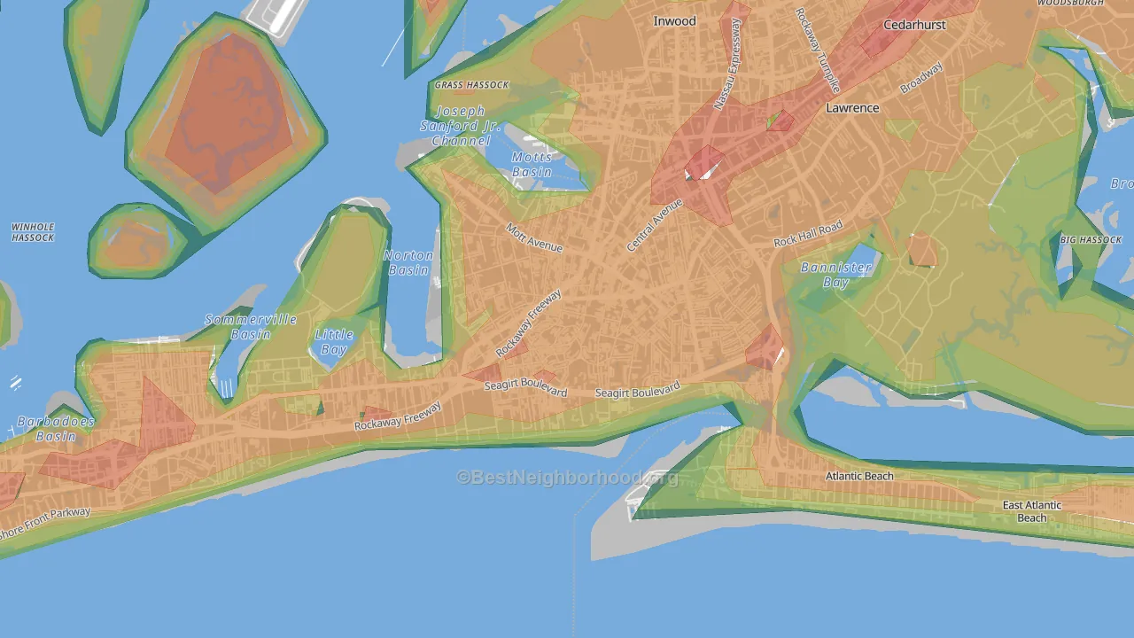 11691, NY Map of Noise Levels in 11691