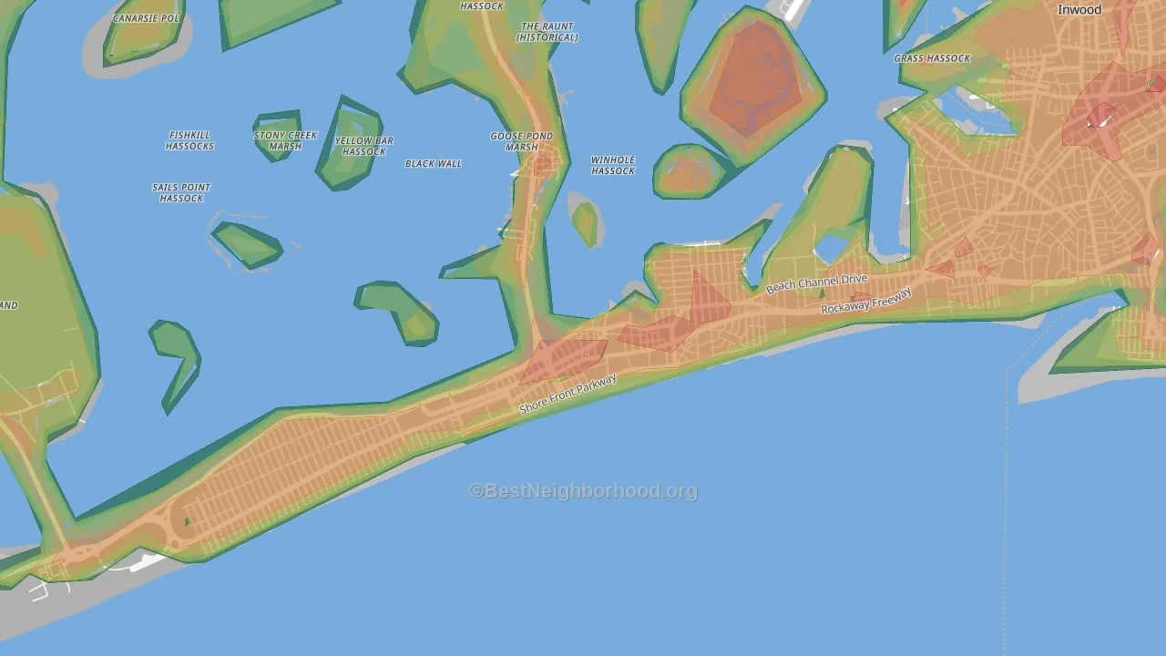 11693, NY Map of Noise Levels in 11693