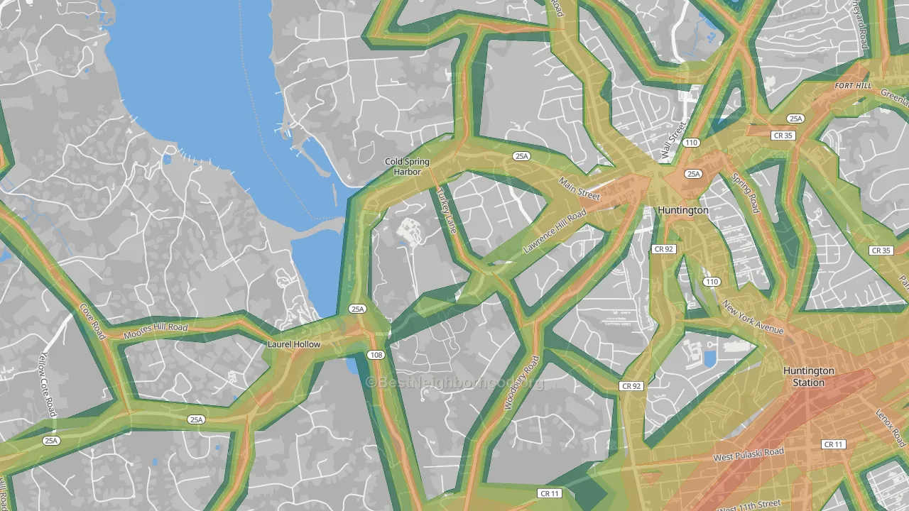11724, NY Map of Noise Levels in 11724