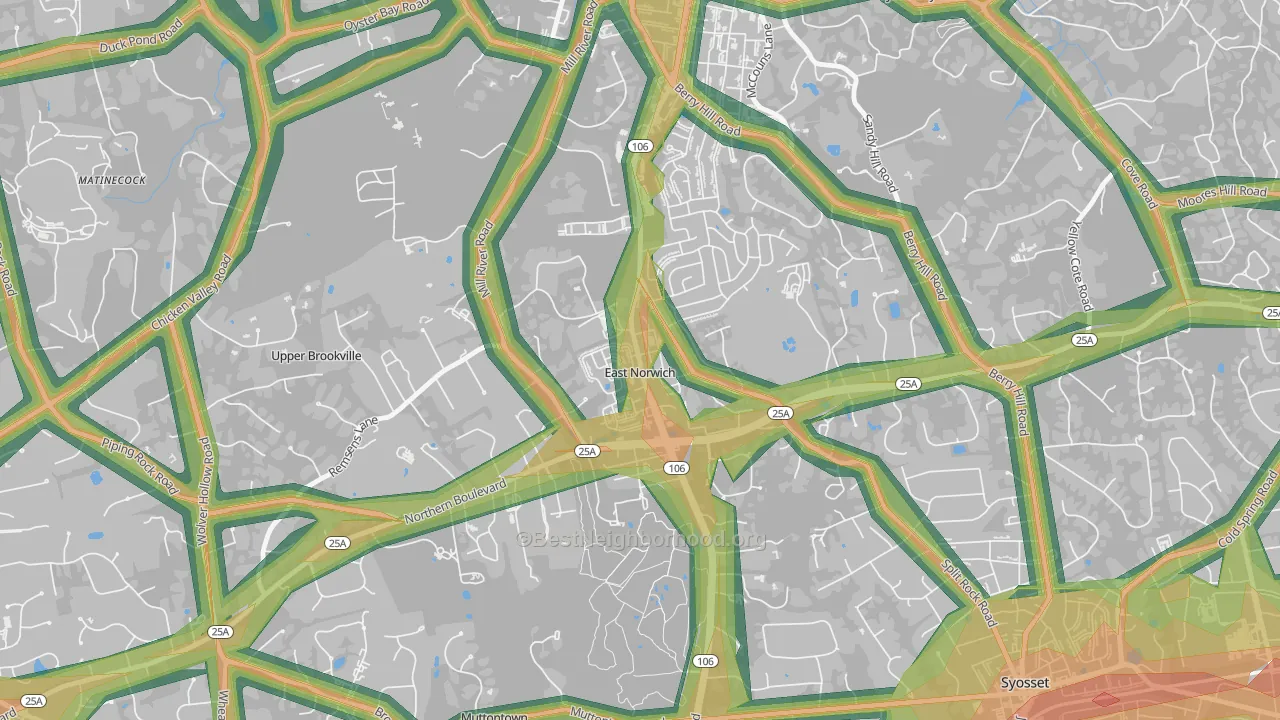 11732, NY Map of Noise Levels in 11732
