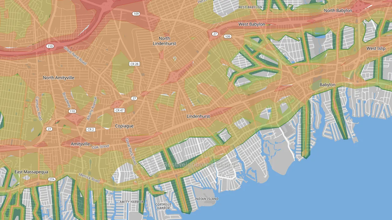 11757, NY Map of Noise Levels in 11757