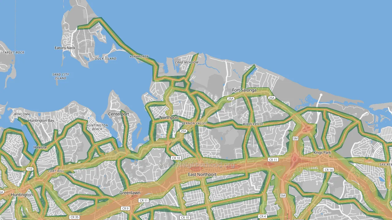 11768, NY Map of Noise Levels in 11768