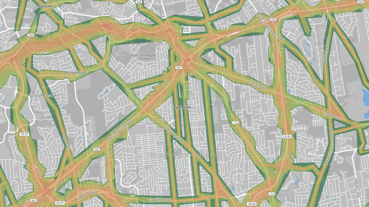 11776, NY Map of Noise Levels in 11776