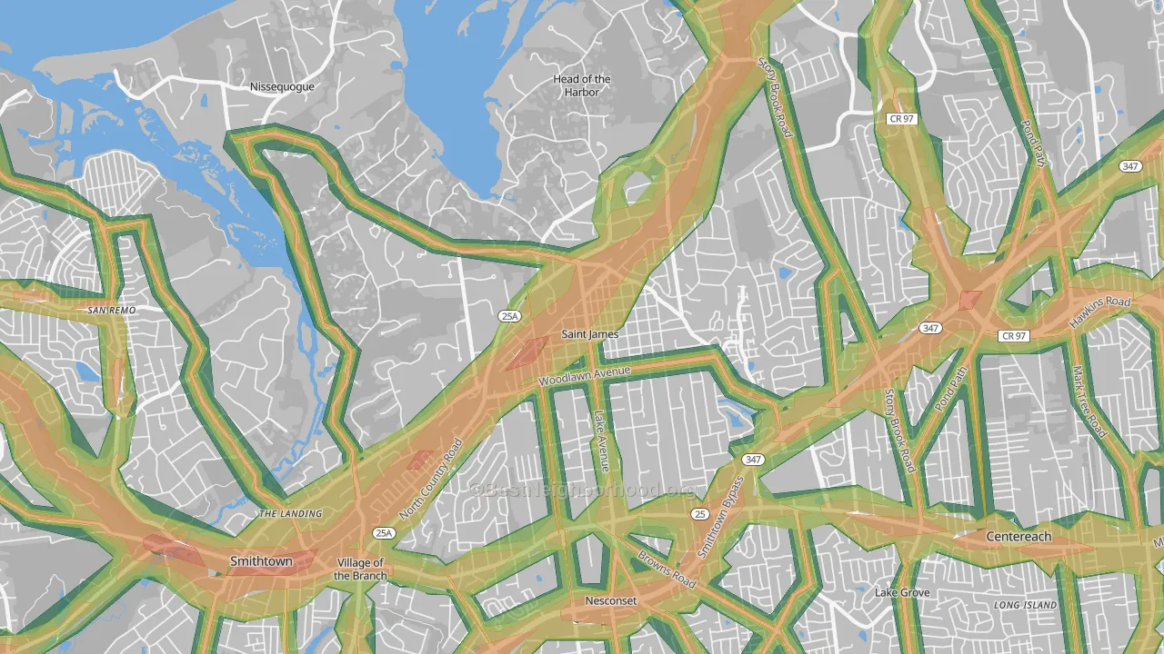 11780, NY Map of Noise Levels in 11780