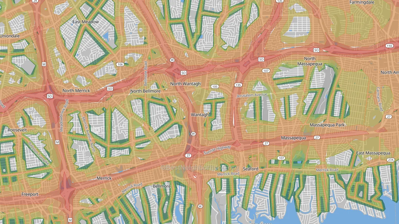 11793, NY Map of Noise Levels in 11793