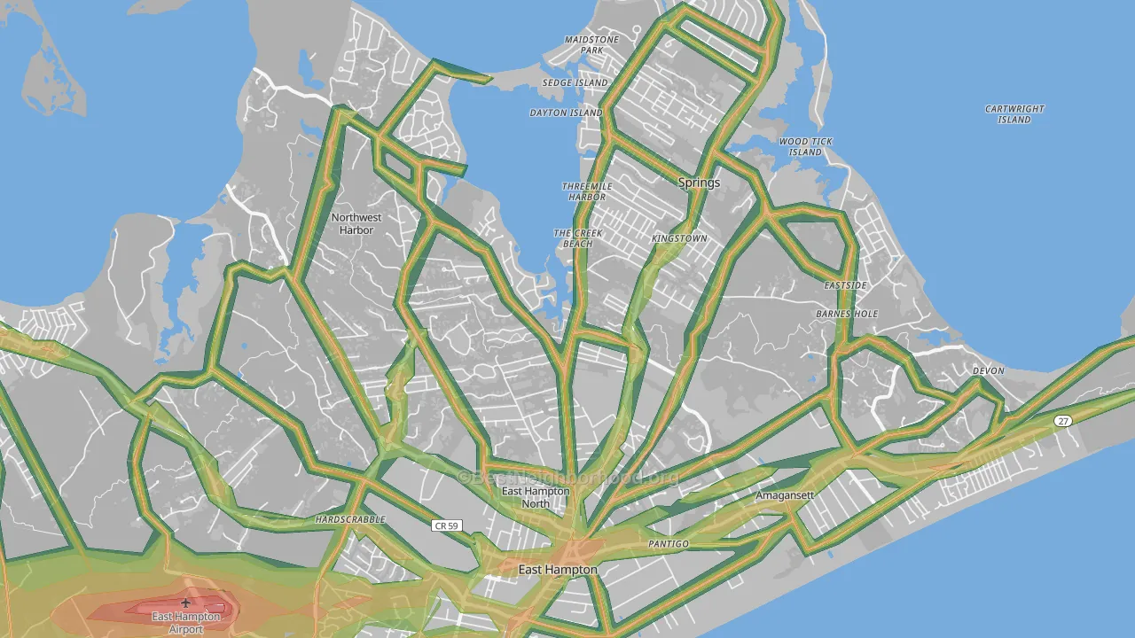 11937, NY Map of Noise Levels in 11937