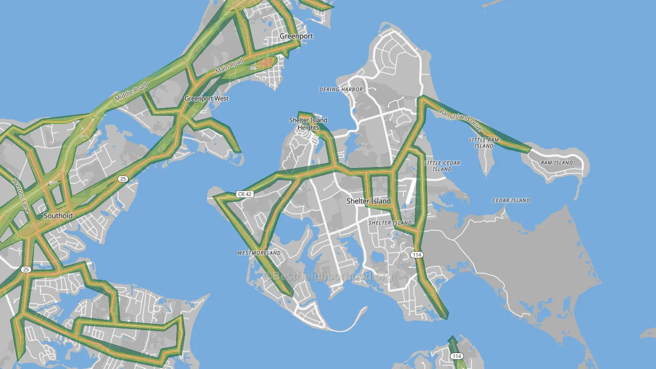 11965, NY Map of Noise Levels in 11965