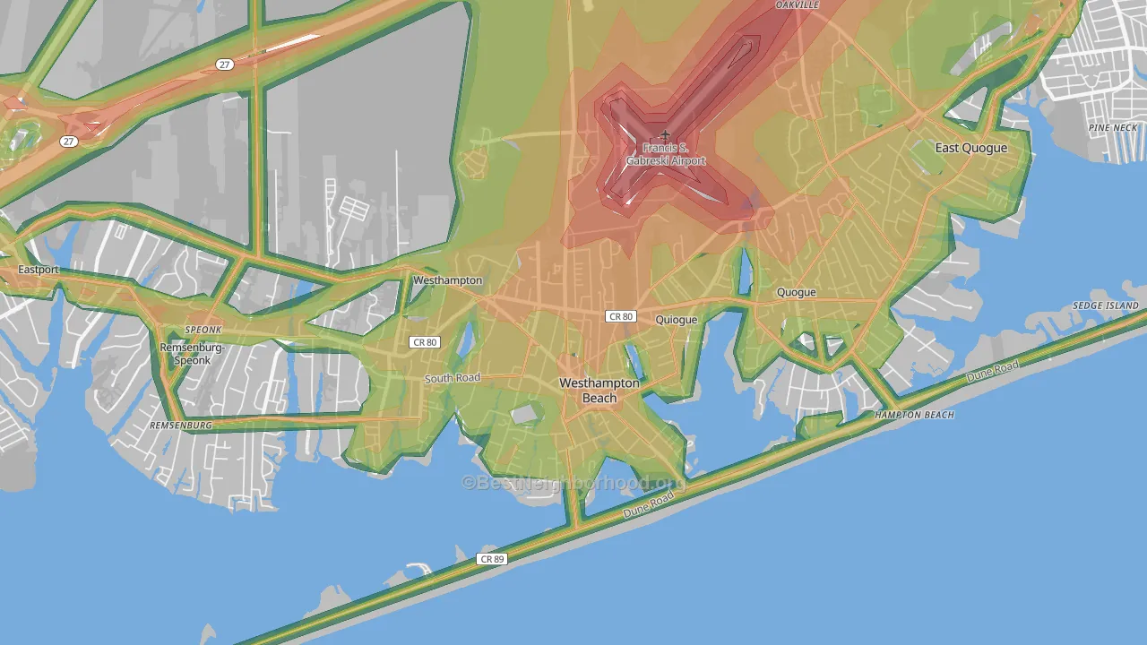 11978, NY Map of Noise Levels in 11978