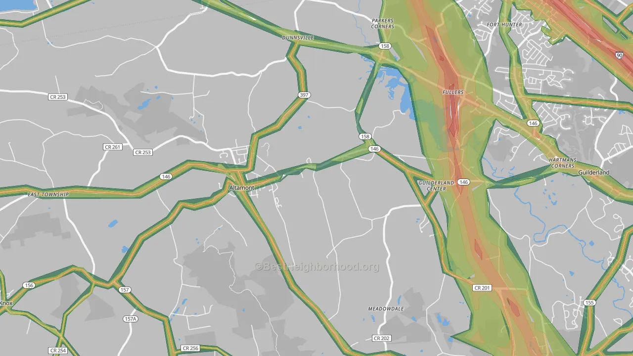 12009, NY Map of Noise Levels in 12009