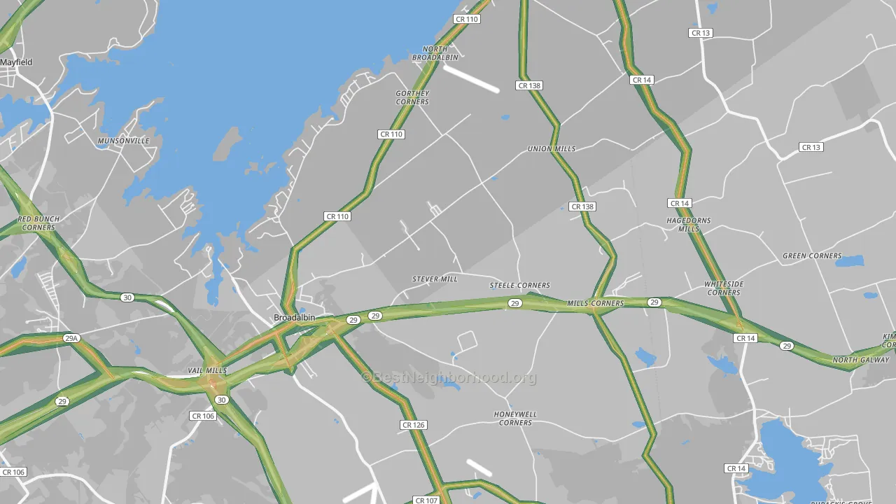 12025, NY Map of Noise Levels in 12025