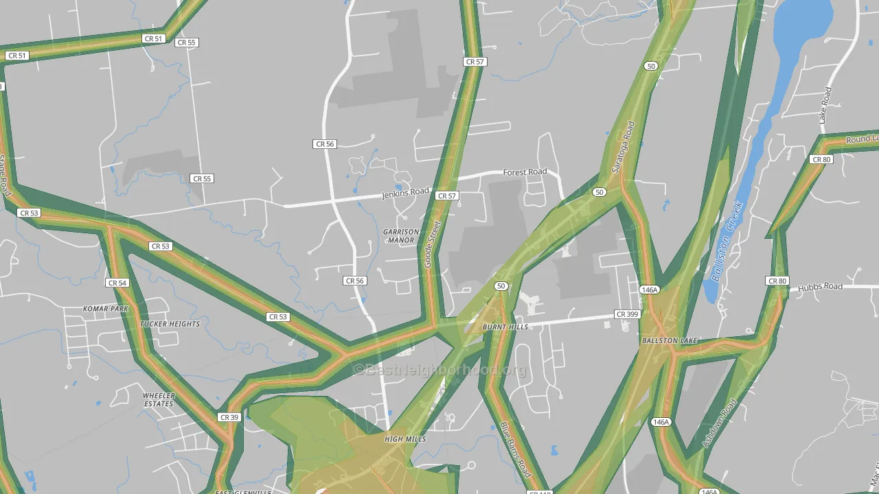 12027, NY Map of Noise Levels in 12027