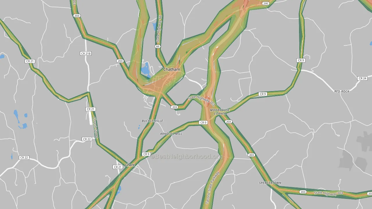 12037, NY Map of Noise Levels in 12037