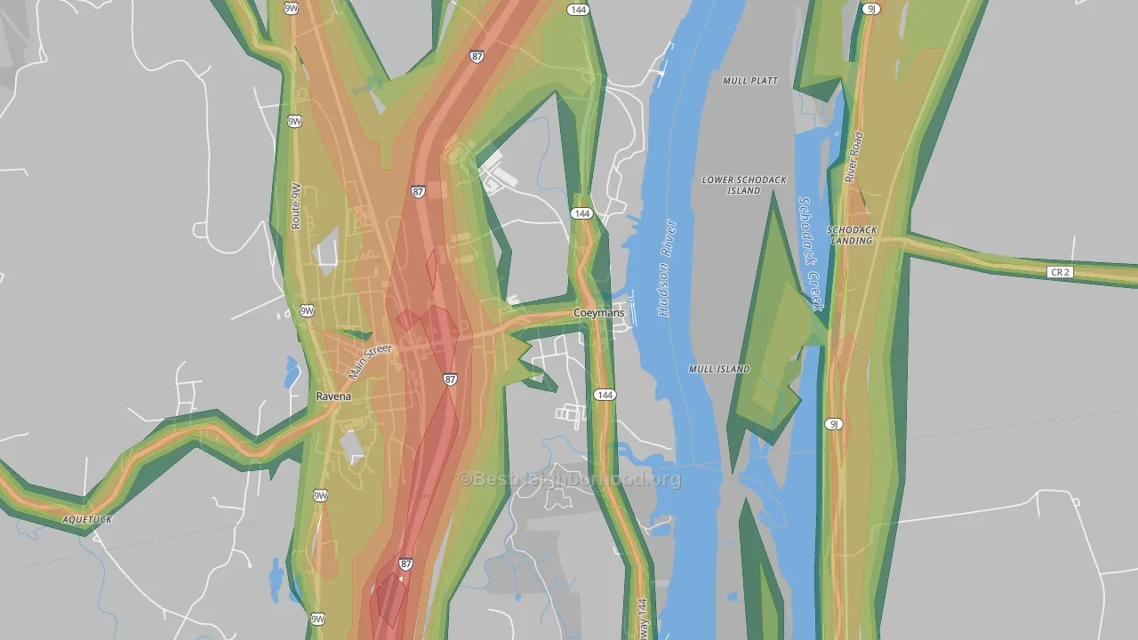 12045, NY Map of Noise Levels in 12045
