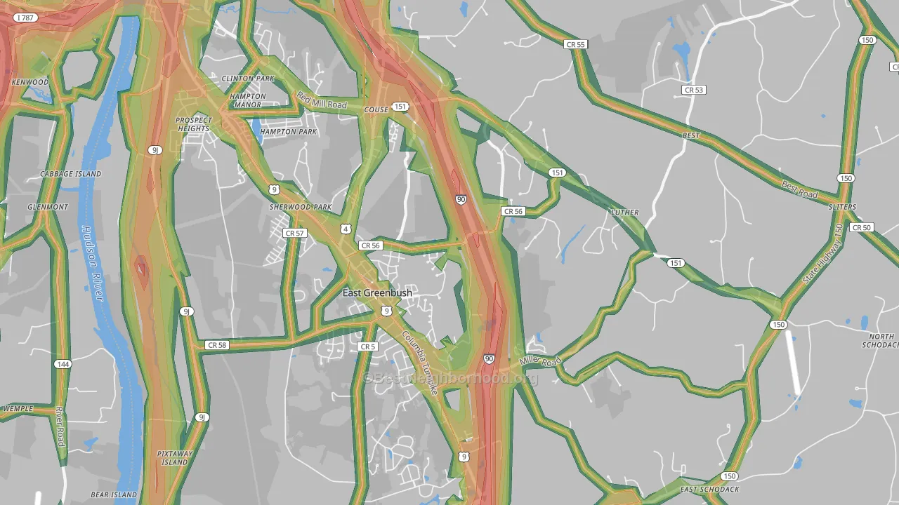 12061, NY Map of Noise Levels in 12061