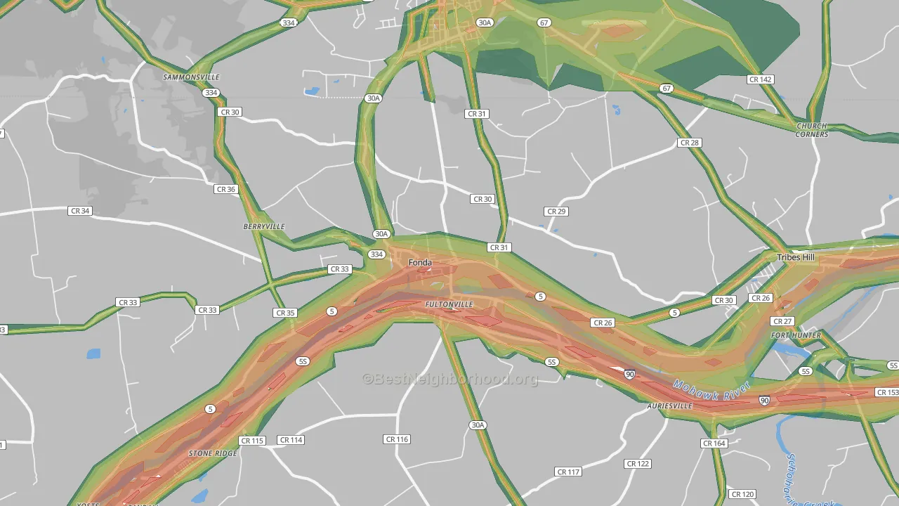 12068, NY Map of Noise Levels in 12068