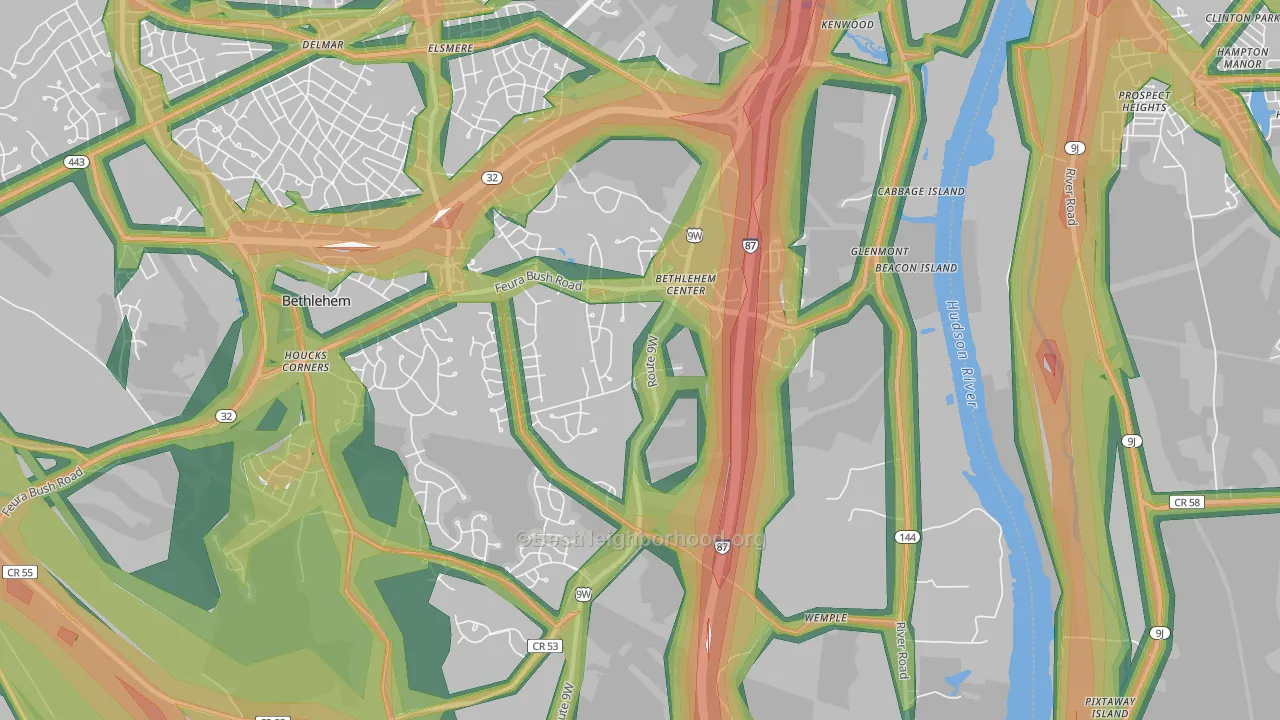 12077, NY Map of Noise Levels in 12077
