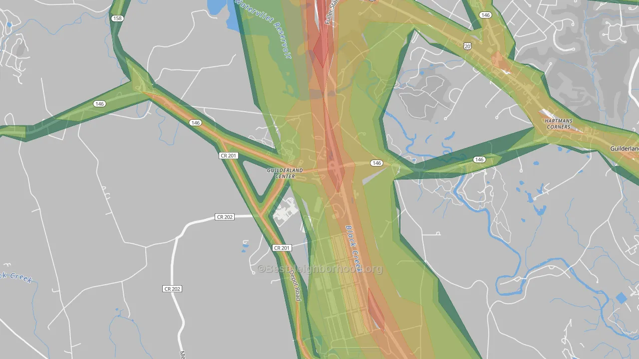 12085, NY Map of Noise Levels in 12085
