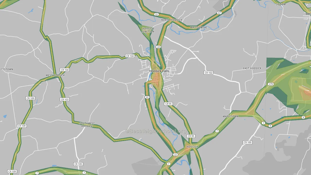 12090, NY Map of Noise Levels in 12090