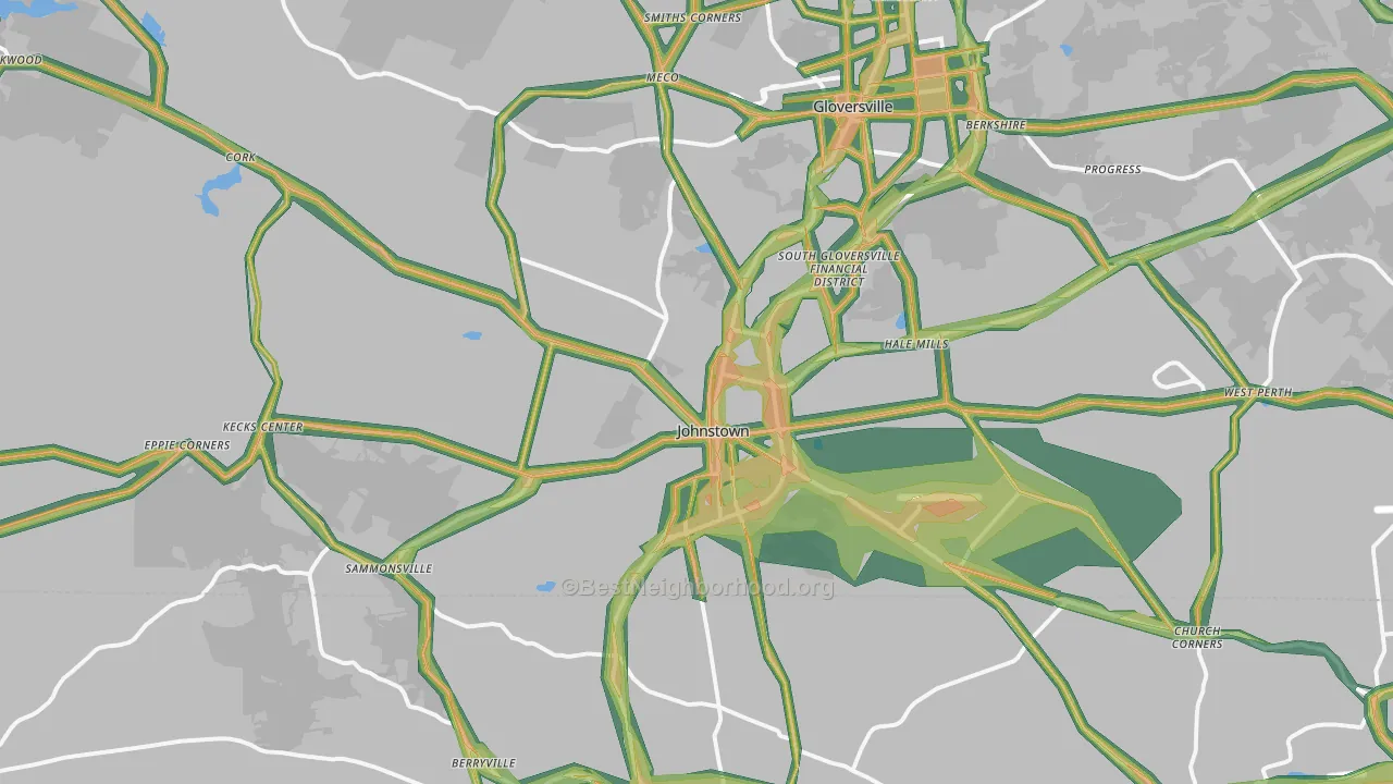 12095, NY Map of Noise Levels in 12095