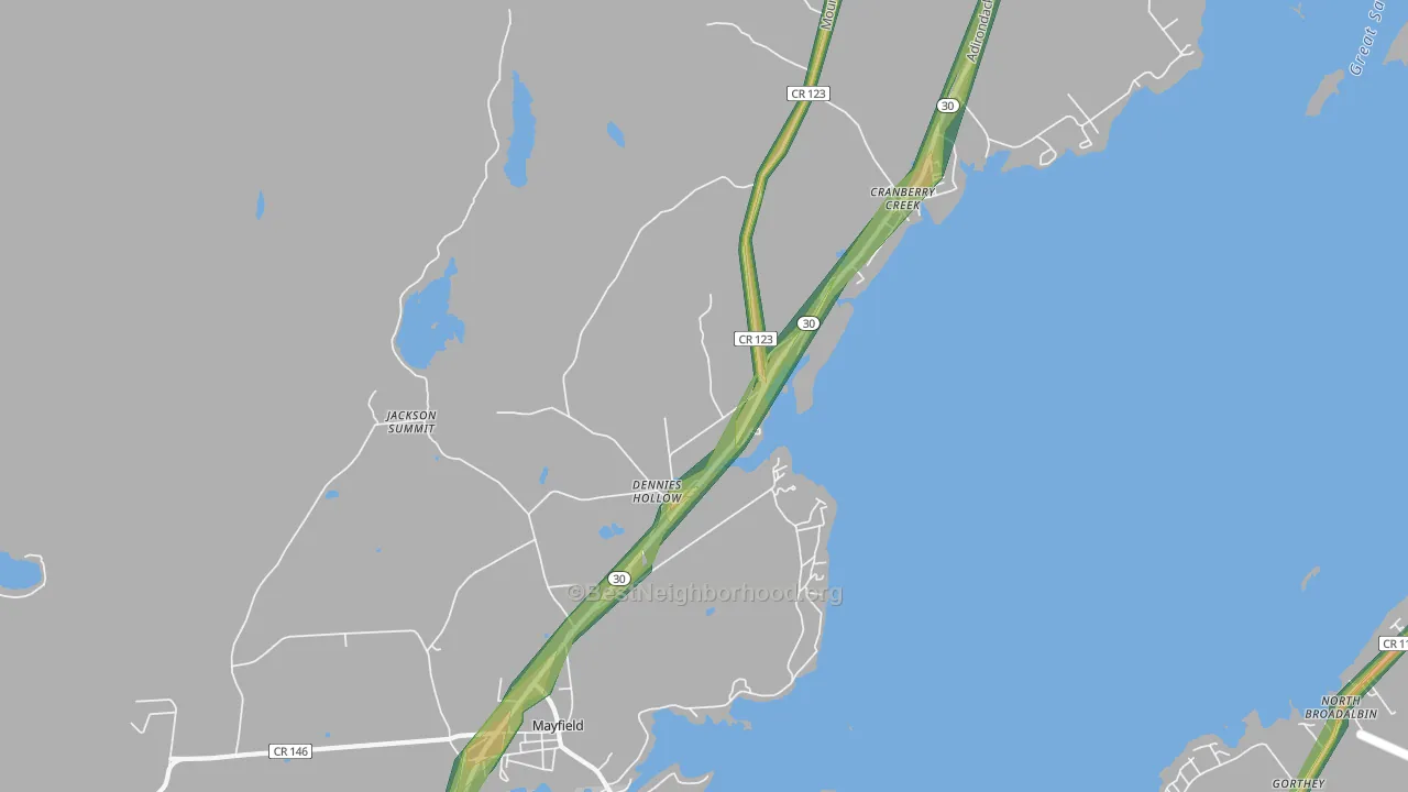 12117, NY Map of Noise Levels in 12117